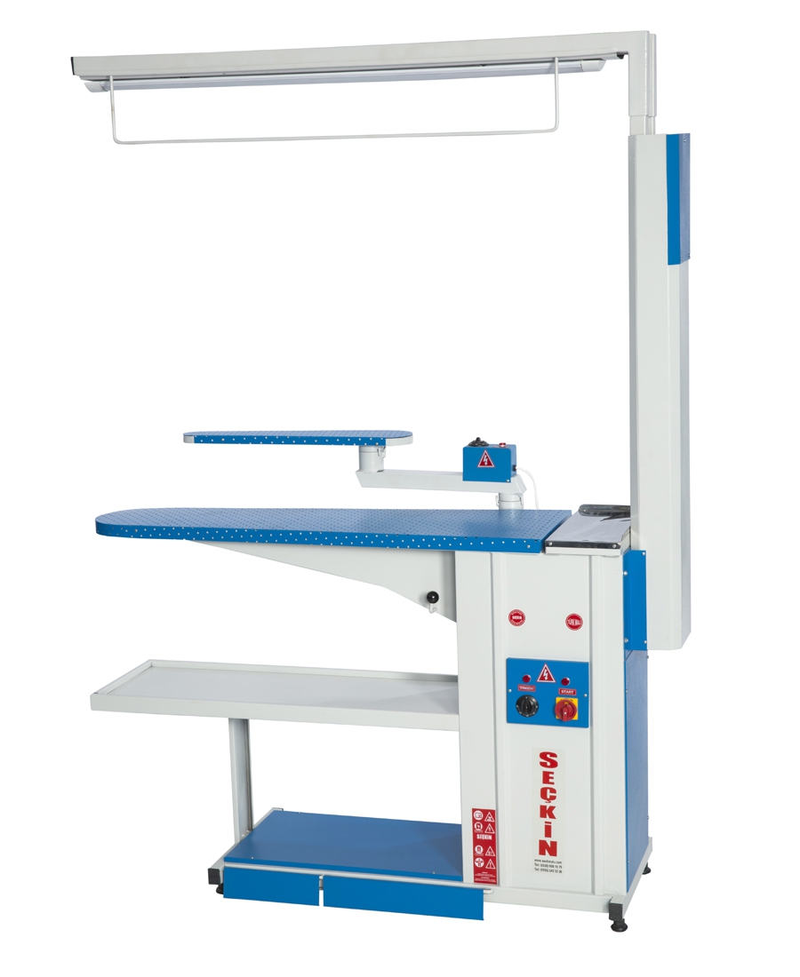 NARROW TYPE IRONING TABLE WITH VENTED-VACUUM-BLOWING-LIGHT